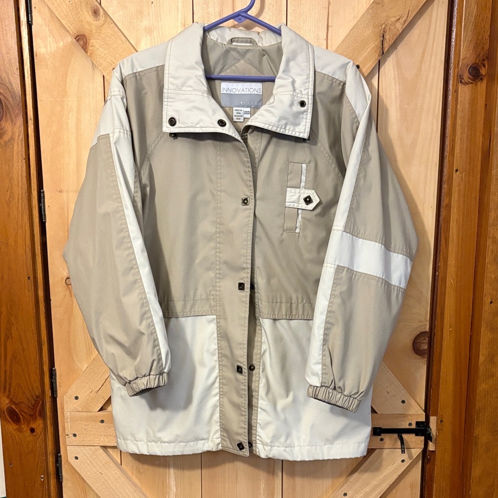 Innovations Woman’s TwoTone Beige Jacket - Medium